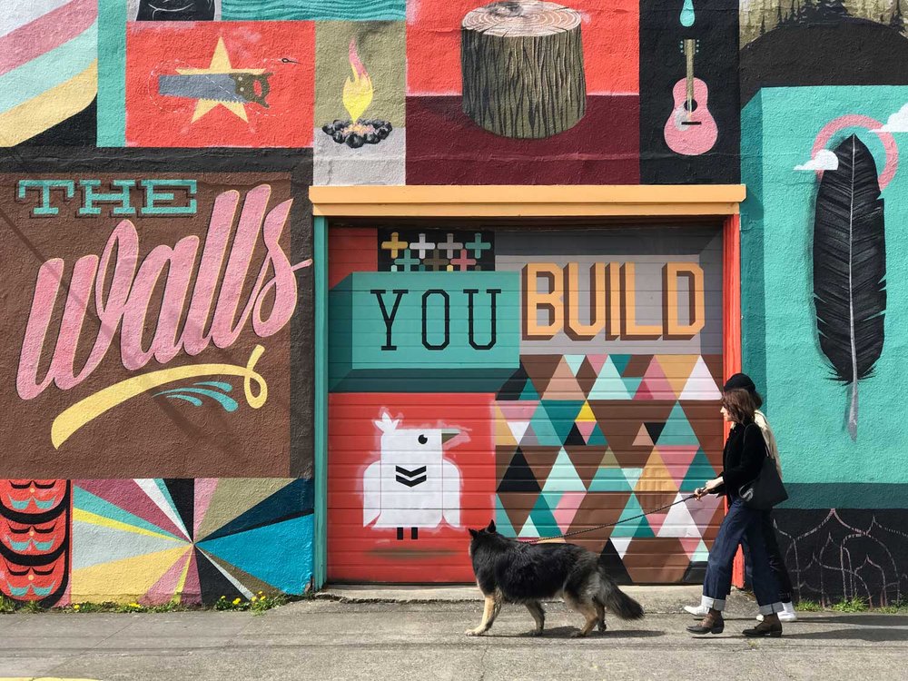 Mural wall in Alberta Arts District, Portland