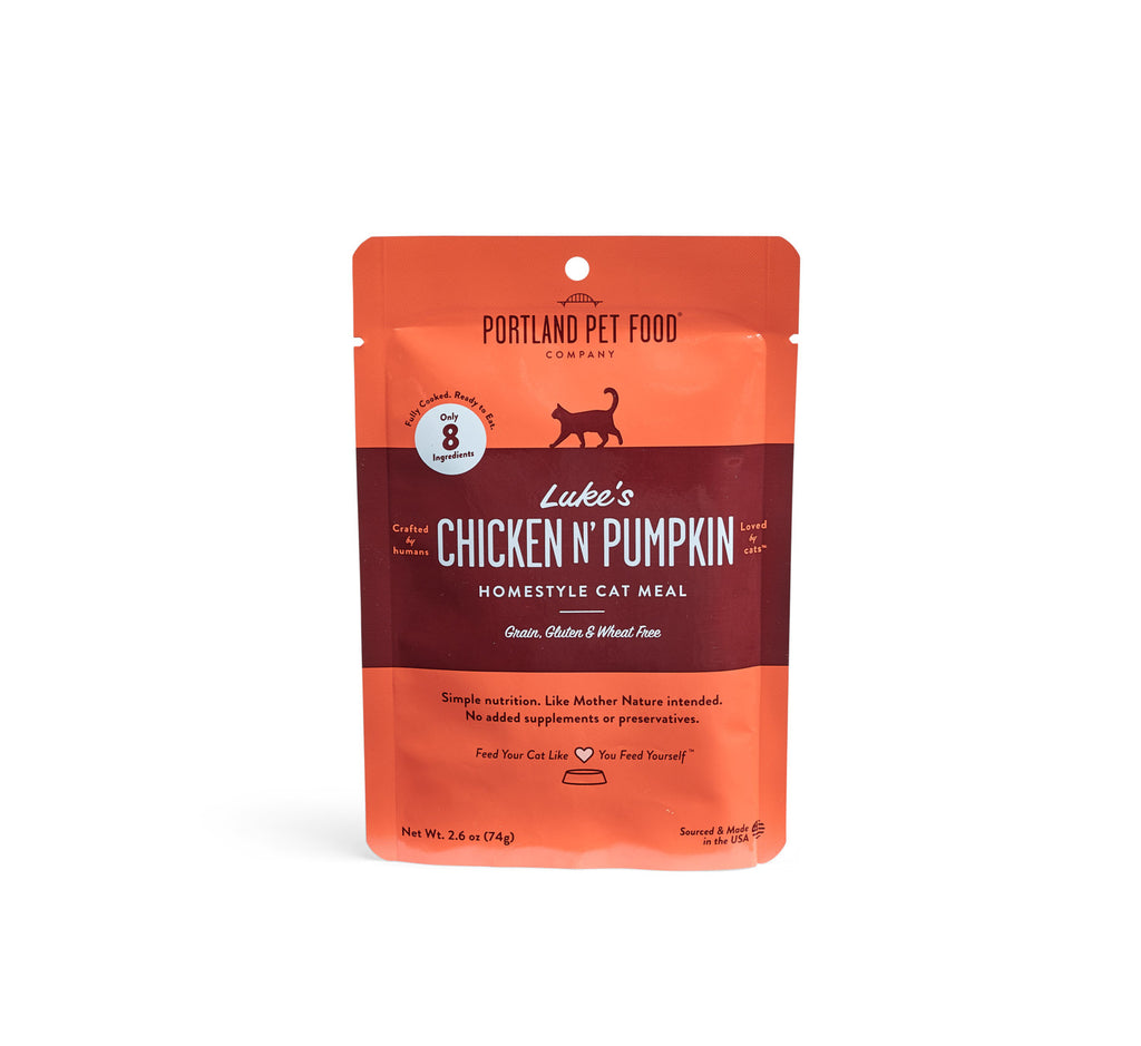 Luke's Chicken N' Pumpkin Cat Meal Pouch (4 Pack)