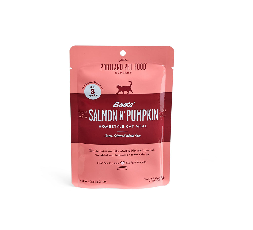 Boots' Salmon N' Pumpkin Cat Meal Pouch (4 Pack)