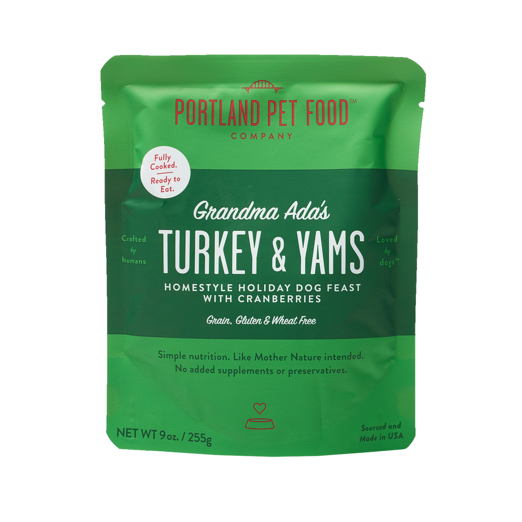 Grandma Ada's Turkey & Yams Grain & Gluten-Free Holiday Dog Meal Feast