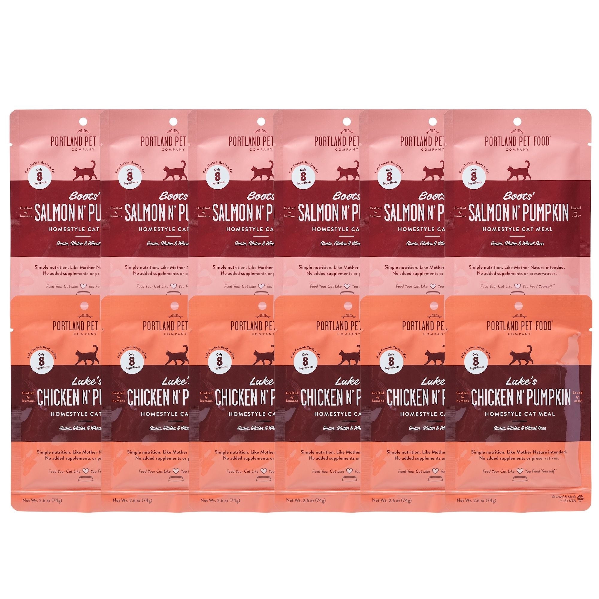 Cat Meal Variety Pack (12 Pouches) - Portland Pet Food Company