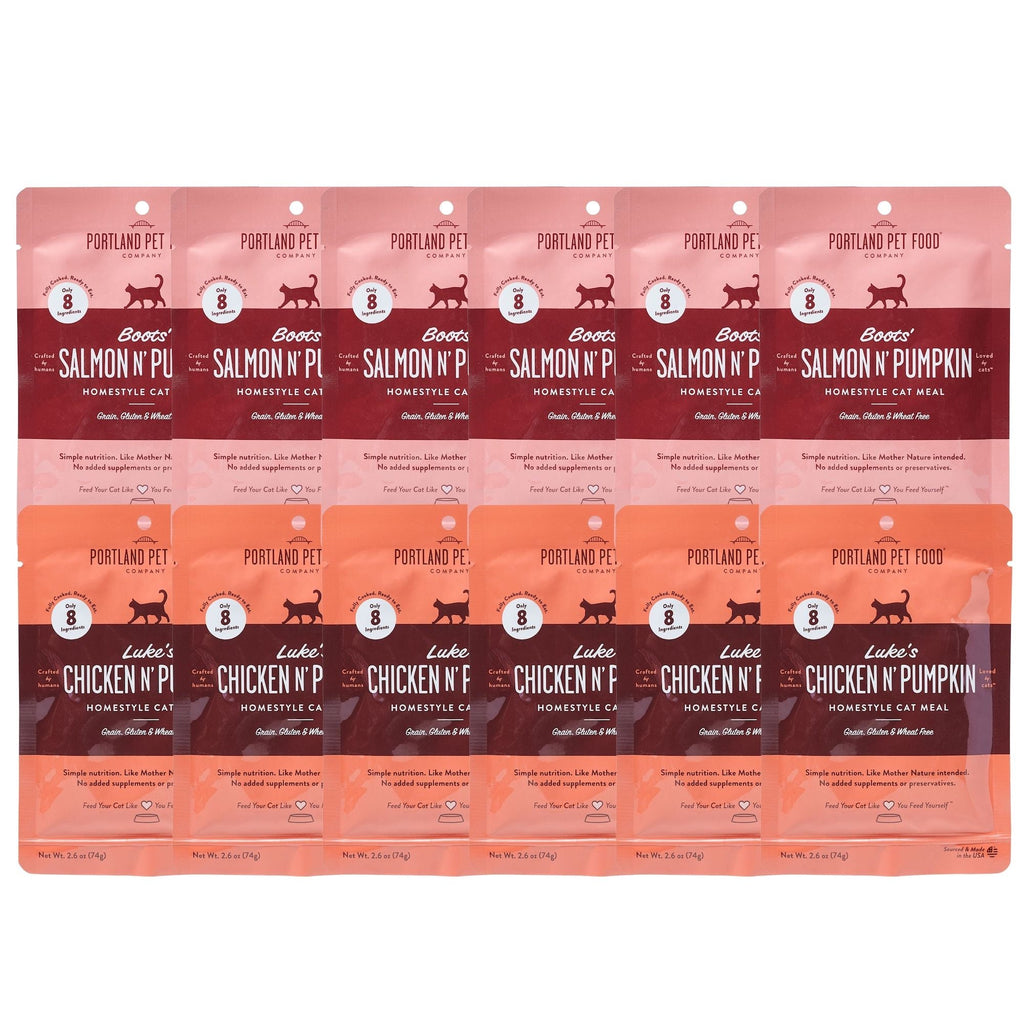 Cat Meal Variety Pack (12 Pouches) - Portland Pet Food Company